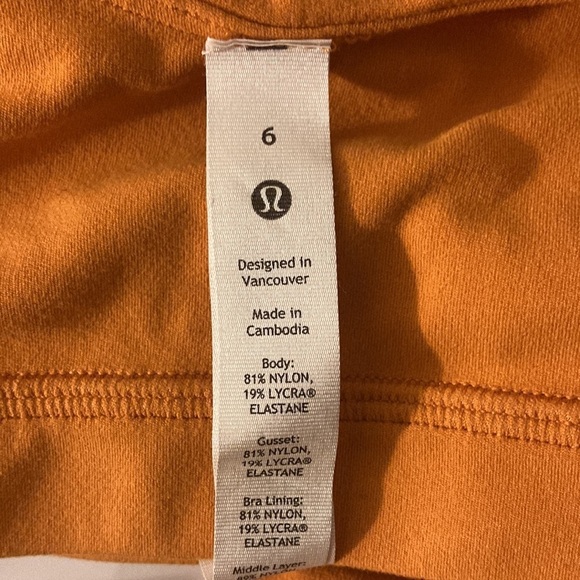 Lululemon Align Nulu Bodysuit in Autumn Orange Size 6 - Picture 5 of 10